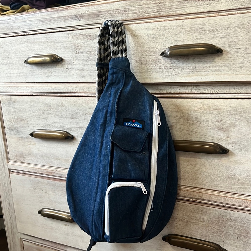 KAVU rope sling denim bag